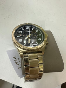 Fossil Gold Tone Black Dial Stainless Steel