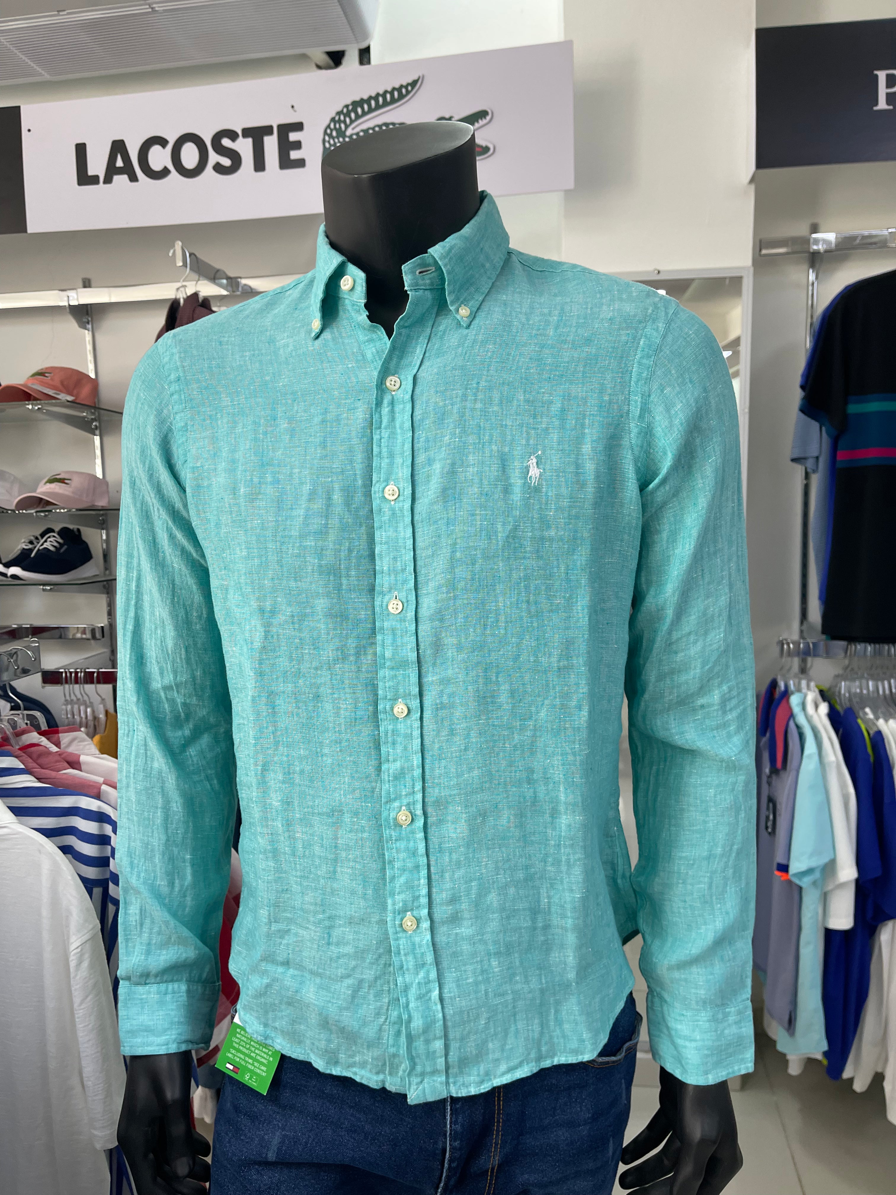 Camisa lino ralph lauren sales